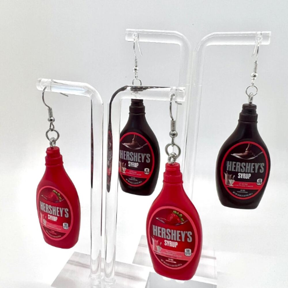 Hershey's Syrup Bottle Earrings - Ice Cream Earrings - Summer Earrings